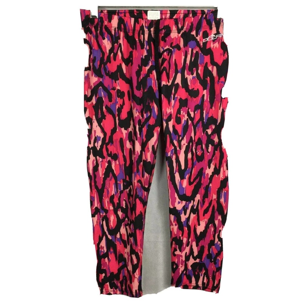Dolfin Leggings Womens Sz M Aquashape Pink Camo‎ Crop Stretch